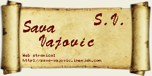 Sava Vajović vizit kartica